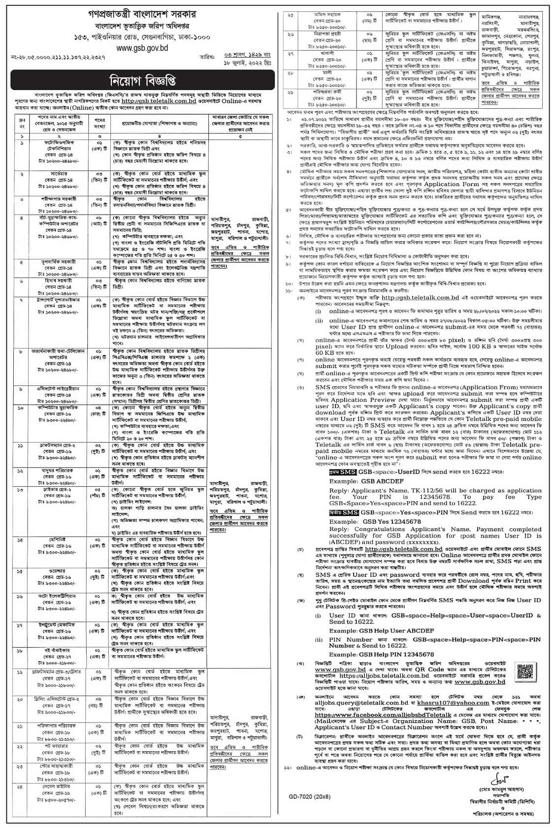 Geological Survey of Bangladesh Job Circular