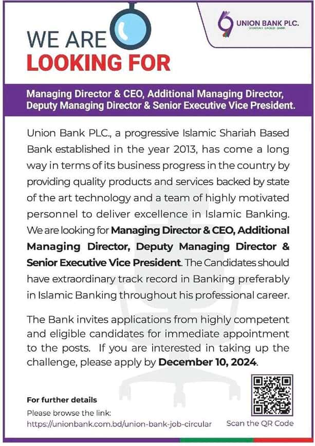 Union Bank Ltd Job Circular