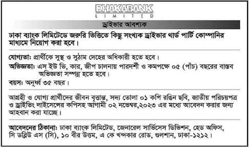 Dhaka Bank Limited Job Circular